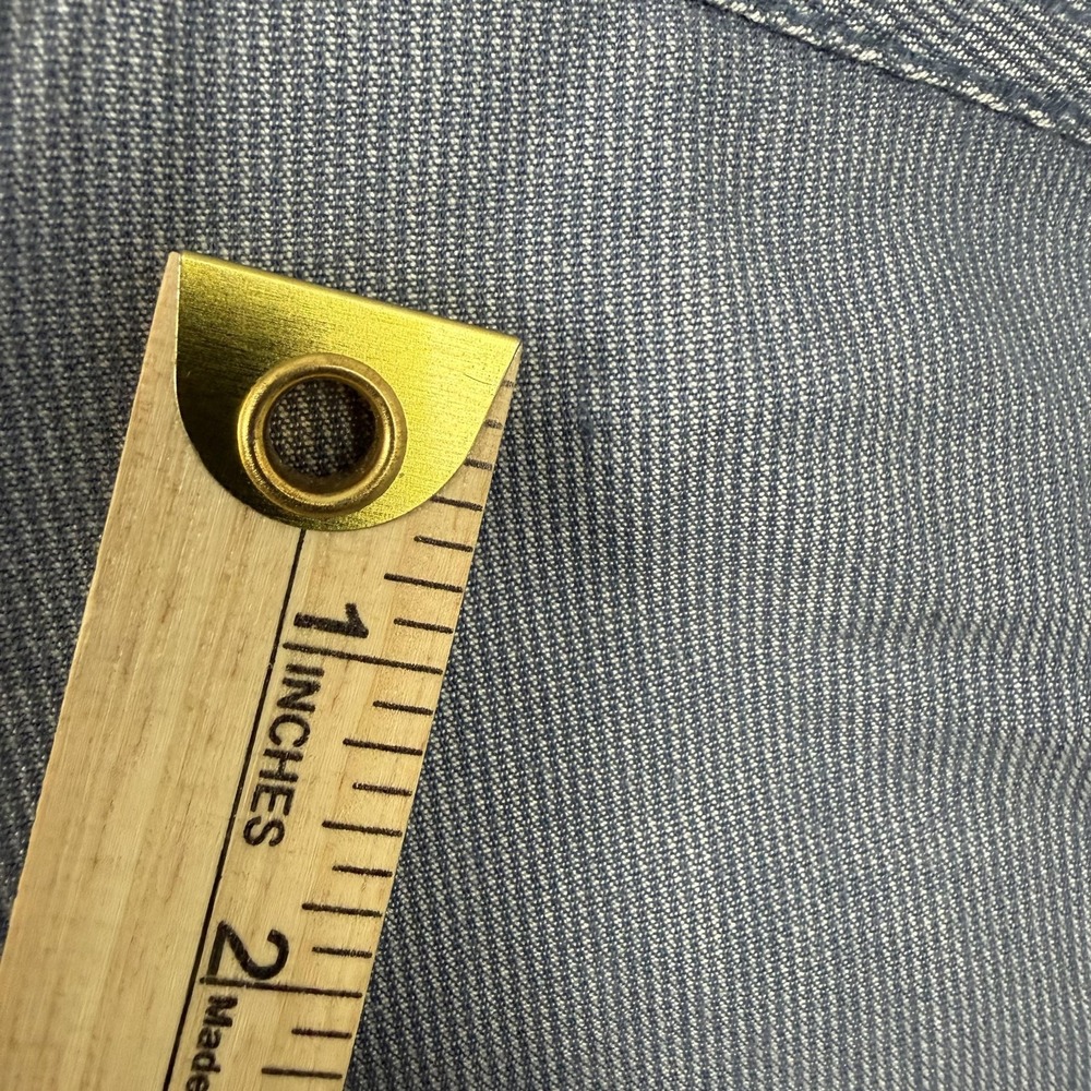 Vintage Levis Shirt Mens Medium Blue Grandpa Grandfather Band Collar Button Up - Picture 7 of 15
